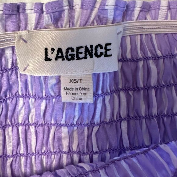 NWOT L'AGENCE Denver Stripe Off Shoulder Top - Picture 5 of 8